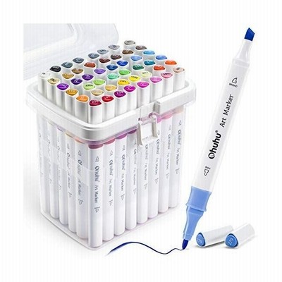 Ohuhu イラストマーカー 48色 初心者セット 太めと細め 硬筆 マーカーペン 子供 ブレンダーペン含み アルコールマーカー コミック用 通販 Lineポイント最大get Lineショッピング