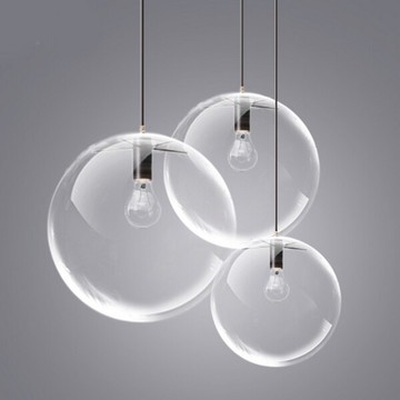 【威森家居】北歐 透明圓球吊燈 現貨實木鐵藝工業風現代簡約復古吸頂燈檯燈壁燈大廳客廳臥室燈具LED設計師 L171146