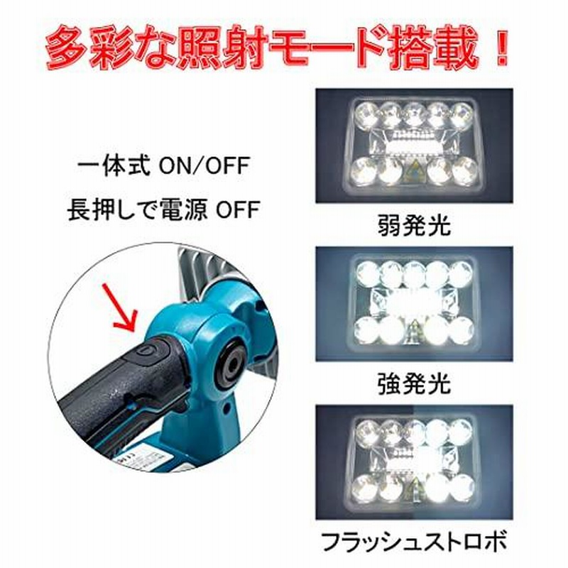 2021公式店舗 マキタ 互換 18V 14.4V バッテリー LEDライト 投光器