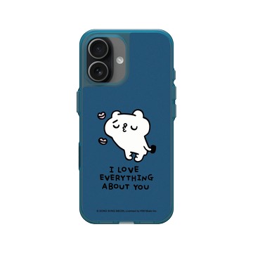 iPhone 17 Clear (相機按鈕) 夜幕藍 - 爽爽貓 Song Song Meow by SECOND - I Love everything about you (kiss版)