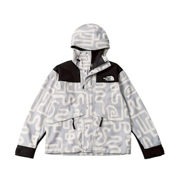 The North Face TNF 北面 北臉 男防水透氣連帽衝鋒外套-白紫色M RETRO 1986 FUTURELIGHT MOUNTAIN JACKET-NF0A8AKJ8H1