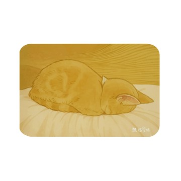 【瑪思特】軟式珪藻土吸水地墊 睡癱貓系列 60x40cm 斷線貓