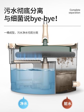 平板拖把免手洗拖把2021新款家用拖地神器2020懶人墩布拖布一拖凈 初色家居馆