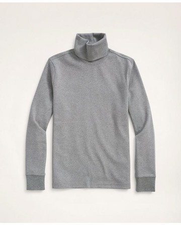 Brooks Brothers Men's Stretch Supima Cotton Turtleneck | Grey Heather | Size Large