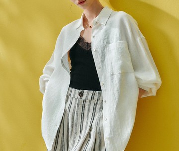 【100%亞麻】法式簡約/老錢風/鬆弛感襯衫