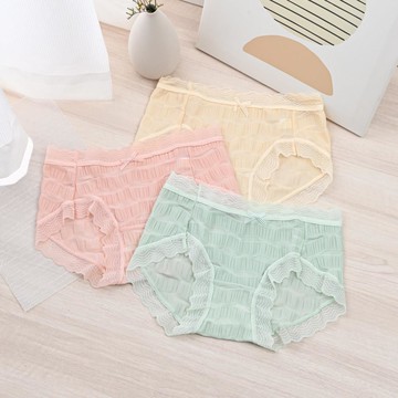 LDH-波浪泡泡紗褲-F