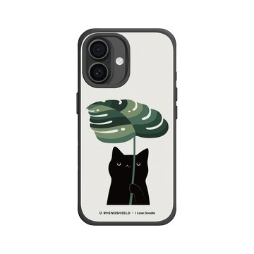 iPhone 16 SolidX 黑 - ilovedoodle (Lim Heng Swee) - Cat and Plant - Umbrella