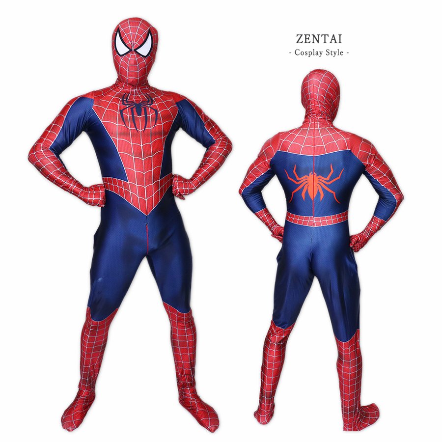 スパイダーマン 01 服 分離式 ゼンタイ Zentai ヒーロー アメコミ 股間ファスナー付 覆面 全身タイツ 仮装 コスチューム 衣装 ハロウィン  GT-LINE Favolic 通販 LINEポイント最大0.5%GET | LINEショッピング