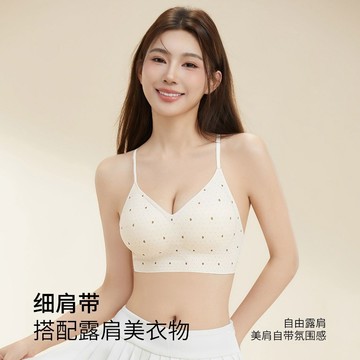 【性感交叉美背bra】細肩帶美背內衣女 小胸聚攏顯大 側收副乳 防下垂 細肩帶 無鋼圈 固定杯  無痕文胸罩 一衣兩穿