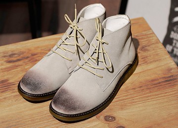 韓國 進口 高筒 馬丁 英倫 皮鞋 焦黑特殊設計 DR MR.