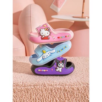 三麗鷗兒童拖鞋夏季女童女孩防滑家居庫洛米卡通男童寶寶親子涼拖