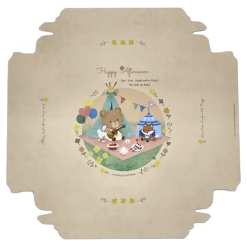 Pomei 博美 天地盒 10個一組 尺寸216x216x81mm 台灣製造 紙類材質  熊熊小漫遊  1組