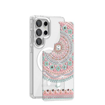 Samsung S26/S25/S24系列 可拆式磁吸片材彩鑽手機殼-滿版圖騰