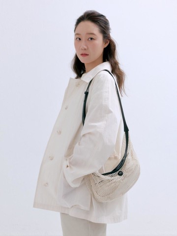 Airy Net Shoulder Bag (M) [Natural]