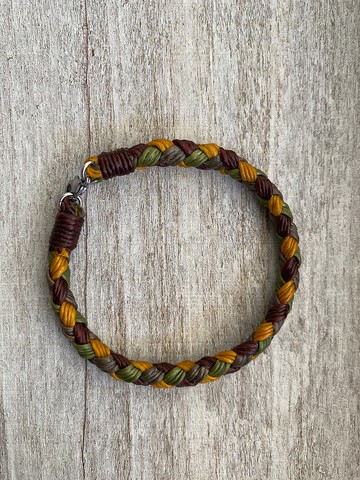 經典圓編 For man 粗獷編織蠟線手環