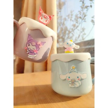 陶瓷帶蓋馬克杯玉桂狗帶把庫洛米大容量可愛情侶耐高溫牛奶喝茶水