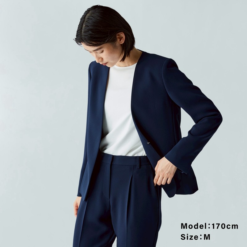 くすみ水色 PLST ＊ トリアセブレンドカラーレスジャケット ｘ4