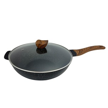 【lava cooking】台製32cm七層複合式合金不沾炒鍋(IH爐可用鍋/附鍋蓋/無塗層不沾鍋)