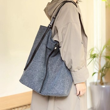 斜紋磨毛布大容量托特包091819