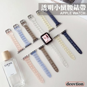 台灣出貨🔥小蠻腰透明錶帶 適用 蘋果 Apple watch 9/8/7/SE/6/5/4/3 Ultra 45mm
