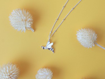 蜜蜂 Bee myself 925純銀 項鍊 義大利製銀鍊