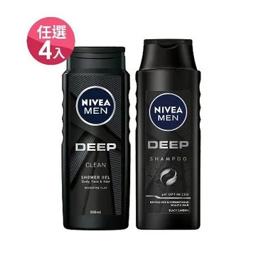 妮維雅 男士洗髮400ml/沐浴500ml【任選4入組】