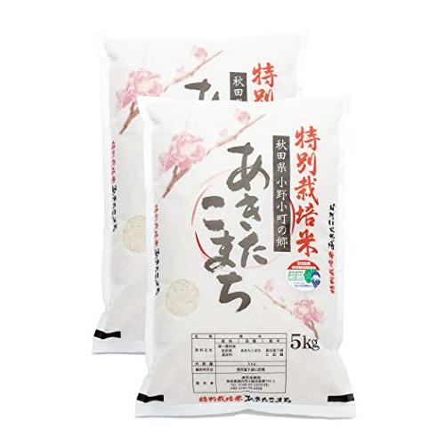 新米 秋田県湯沢市産 小野小町の郷 特別栽培米 あきたこまち 令和5年産 つきたて白米 10kg (5kg×2袋)