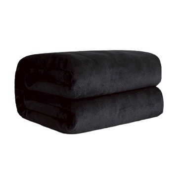 法蘭絨優質寵物毛毯  S(70 x 50cm)  黑色  1件