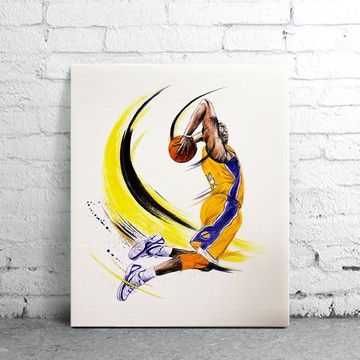 SLAM DUNK 籃球畫像裝飾畫 給運動愛好者的禮物 動感風水墨