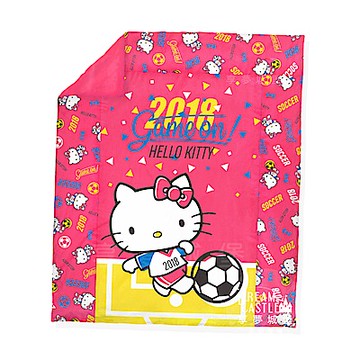 享夢城堡 雙人四季涼被5x6-HELLO KITTY 2018世足-粉.紅
