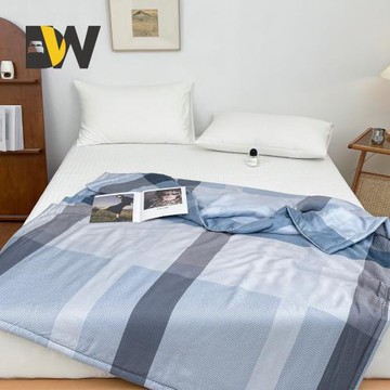 夢之語 40支100%天絲涼被x石墨烯 (天藍線譜) 150x195cm 萊賽爾/涼感被/空調被/四季被