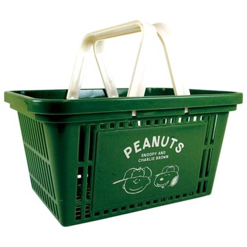 【震撼精品百貨】史奴比Peanuts Snoopy ~SNOOPY 史努比塑膠手提籃(綠色/M/13X25X18CM)*16875