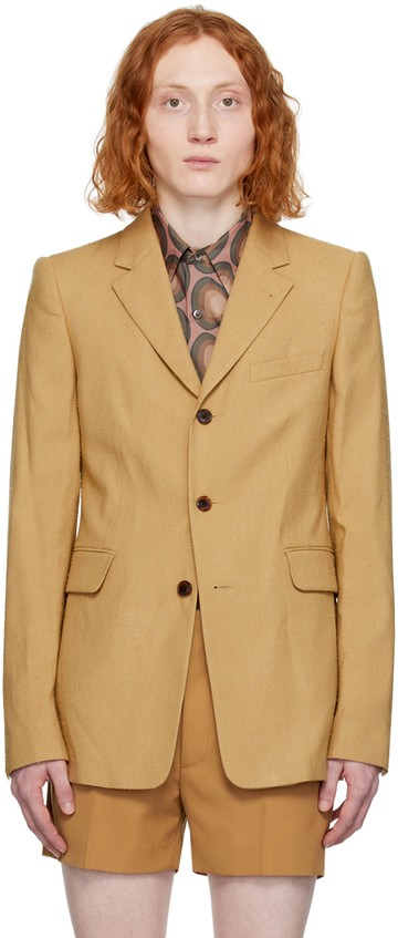 Dries Van Noten 驼色三扣西装外套