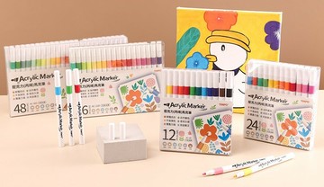 【文具通】TEMPO 節奏 壓克力 丙烯 馬克筆 麥克筆 Marker Pen 12色組 24色組 36色組 48色組【APP滿額下單10%點數(單一帳號最高5000點)】1/31止