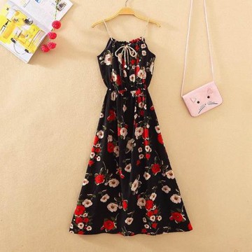 2026雪紡連衣裙女裝夏碎花波西米亞長裙背心裙海邊度假沙灘裙夏裝