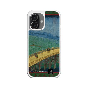 iPhone 17 SolidX 白 - Van Gogh Museum - 雨中橋：仿歌川廣重