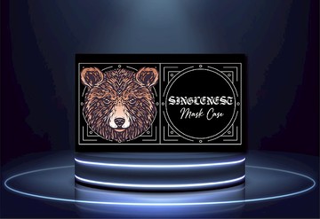 隨身口罩抗菌收納盒 萬用小物盒 防疫小物-西藏棕熊