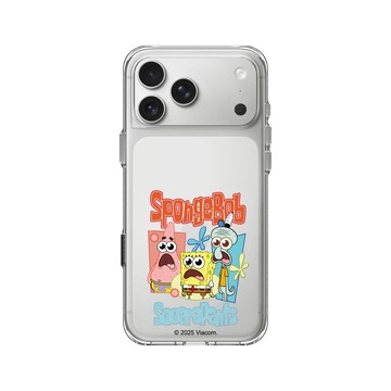 iPhone 17 Pro Max Clear Case（相機按鈕） 透明 - 海綿寶寶 SpongeBob - 驚呆了