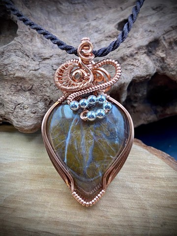 Lubar慢慢編織 心臟石 金屬編織 (雙面佩帶戴)