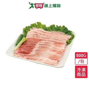 巴拉圭冷凍豬五花火鍋片500G/包【愛買冷凍】