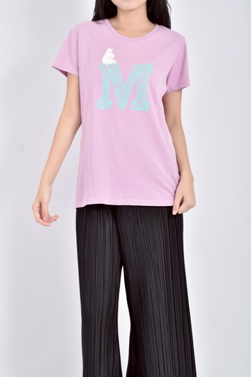 (M) lativ棉質純棉紫色短袖上衣