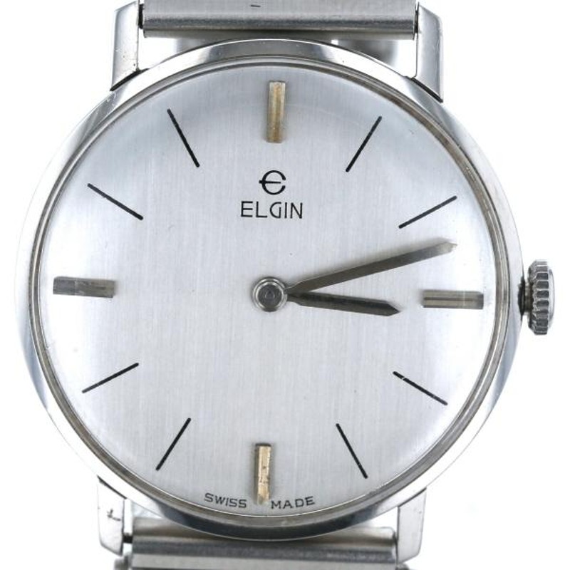 腕時計　メンズ　２点　ELGIN　SEIKO　クオーツベルト素材ステンレス純正