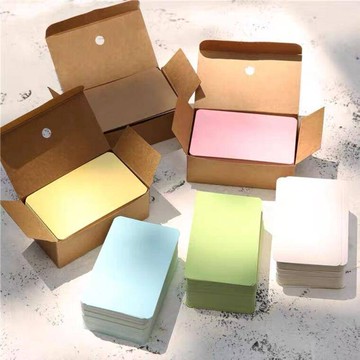 100入 盒裝 空白卡片 明信片 留言卡 畫畫 卡片 書簽 小便條本 文具辦公用品 附發票 台灣出貨