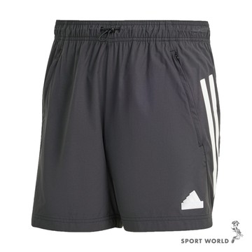 【下殺】Adidas 短褲 男裝 防風 拉鍊口袋 防撕裂 黑【運動世界】IR9221