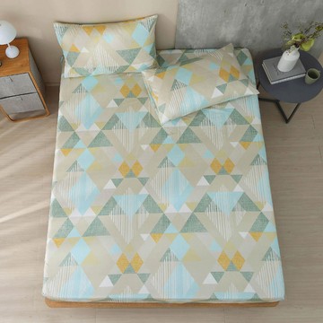 雙人特大床包枕套組/美國棉授權品牌 / 奧狄斯 [鴻宇] 台灣製 - 2365綠