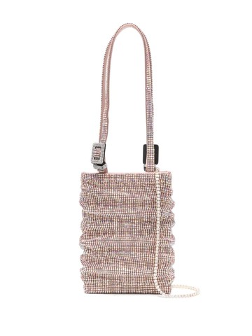 Benedetta Bruzziches - Lollo rhinestoned tote bag - women - Aluminium/Silk Satin - One Size - Pink