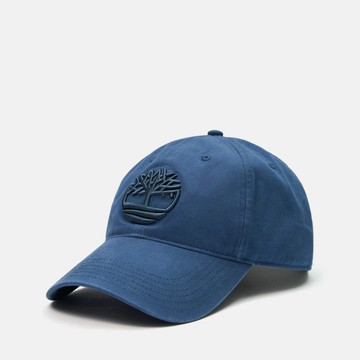 Timberland 男款藍色刺繡LOGO棒球帽｜A66BA288