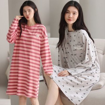 Sleeping Beauty 漫漫甜感棉質長袖居家睡裙-6色可選