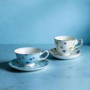 跨境歐式骨瓷咖啡杯套裝英式下午茶具套裝個性創意陶瓷茶杯拿鐵杯