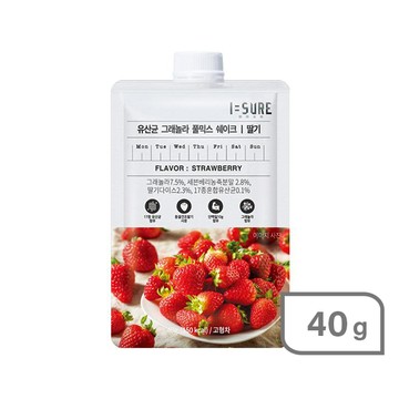 I=SURE高蛋白穀麥奶昔40g-草莓
